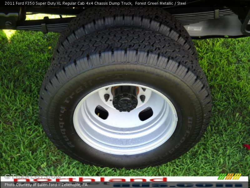 Forest Green Metallic / Steel 2011 Ford F350 Super Duty XL Regular Cab 4x4 Chassis Dump Truck