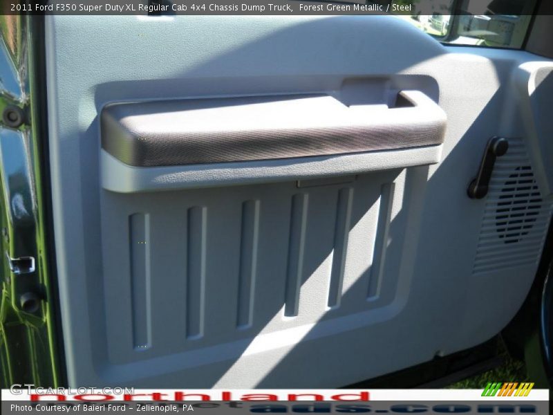 Forest Green Metallic / Steel 2011 Ford F350 Super Duty XL Regular Cab 4x4 Chassis Dump Truck