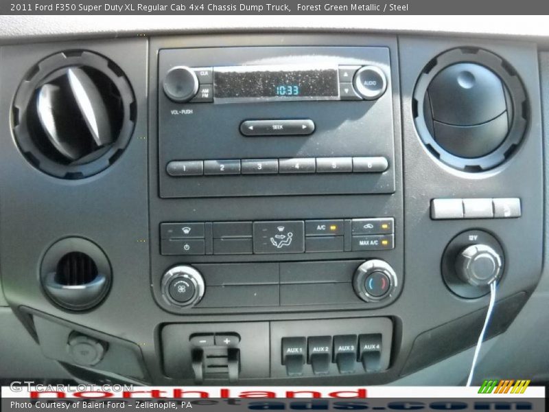 Forest Green Metallic / Steel 2011 Ford F350 Super Duty XL Regular Cab 4x4 Chassis Dump Truck