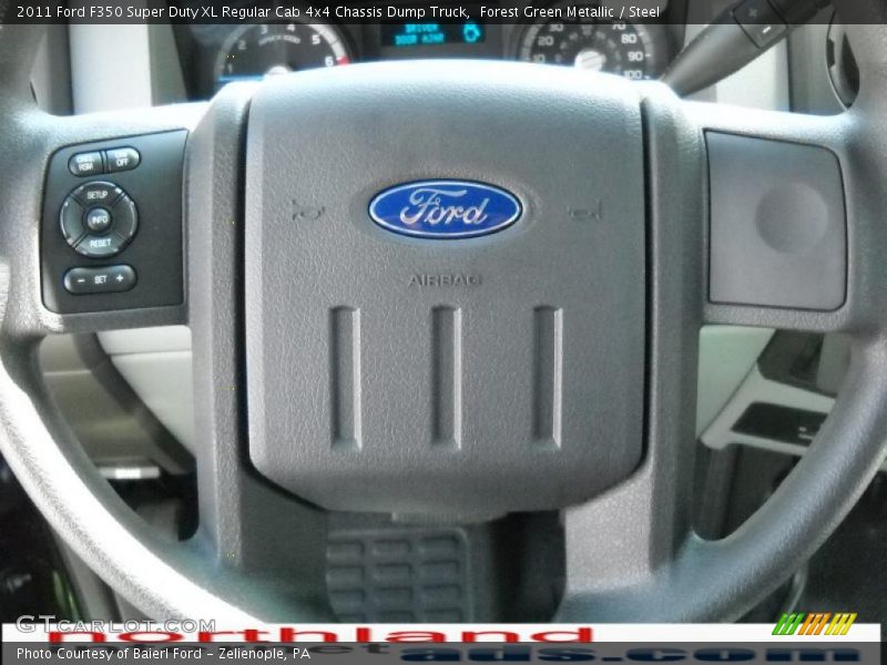 Forest Green Metallic / Steel 2011 Ford F350 Super Duty XL Regular Cab 4x4 Chassis Dump Truck