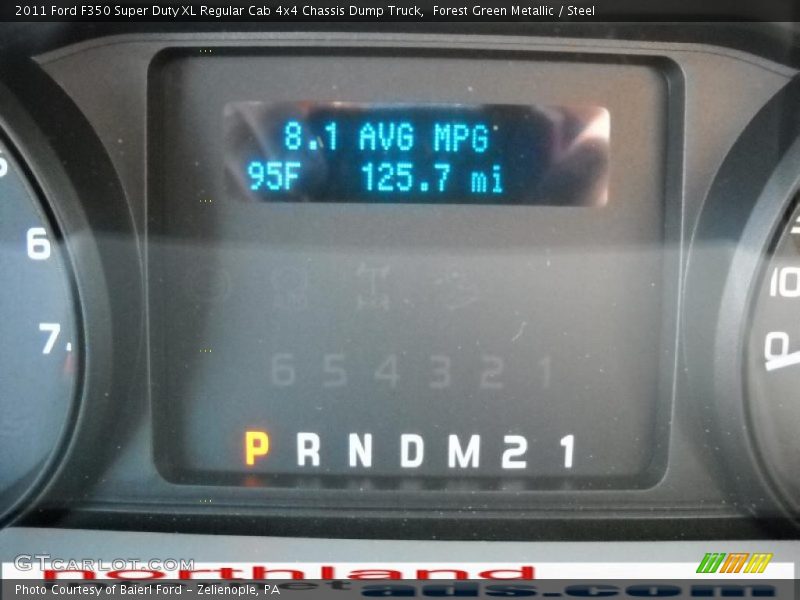 Forest Green Metallic / Steel 2011 Ford F350 Super Duty XL Regular Cab 4x4 Chassis Dump Truck