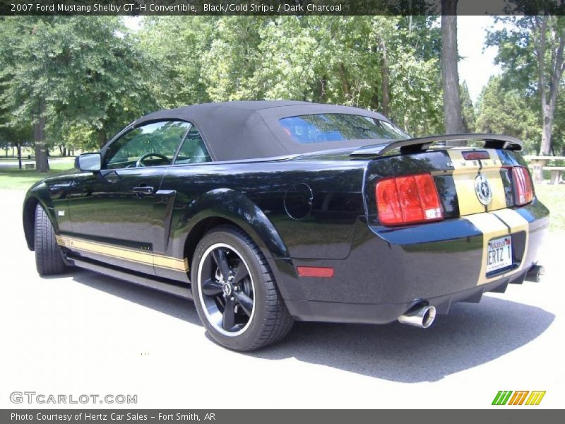 Black/Gold Stripe / Dark Charcoal 2007 Ford Mustang Shelby GT-H Convertible