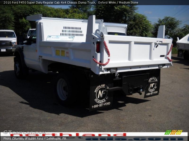 Oxford White / Medium Stone 2010 Ford F450 Super Duty Regular Cab 4x4 Chassis Dump Truck