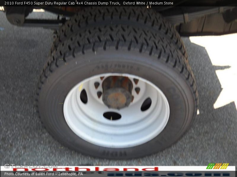 Oxford White / Medium Stone 2010 Ford F450 Super Duty Regular Cab 4x4 Chassis Dump Truck