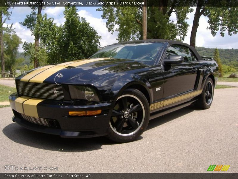 Black/Gold Stripe / Dark Charcoal 2007 Ford Mustang Shelby GT-H Convertible