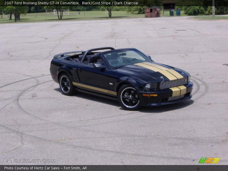Black/Gold Stripe / Dark Charcoal 2007 Ford Mustang Shelby GT-H Convertible