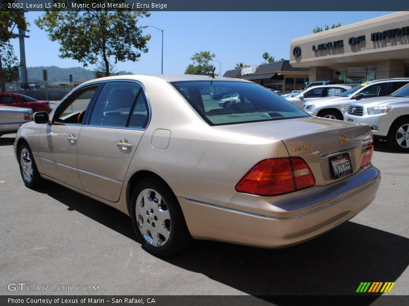 Mystic Gold Metallic / Ecru Beige 2002 Lexus LS 430