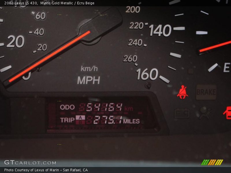 Mystic Gold Metallic / Ecru Beige 2002 Lexus LS 430
