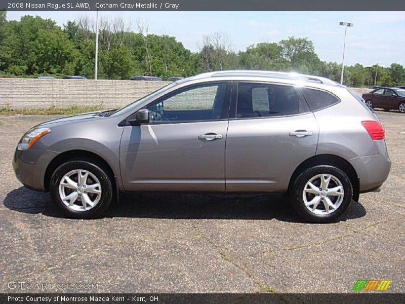 Gotham Gray Metallic / Gray 2008 Nissan Rogue SL AWD