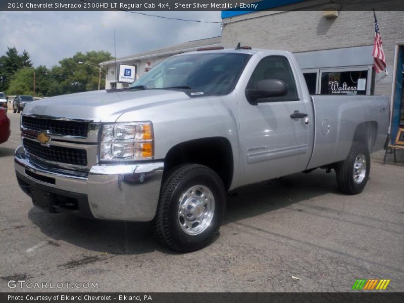 Sheer Silver Metallic / Ebony 2010 Chevrolet Silverado 2500HD LT Regular Cab 4x4