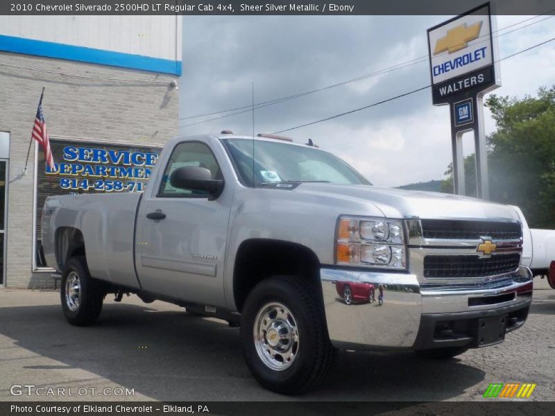 Sheer Silver Metallic / Ebony 2010 Chevrolet Silverado 2500HD LT Regular Cab 4x4