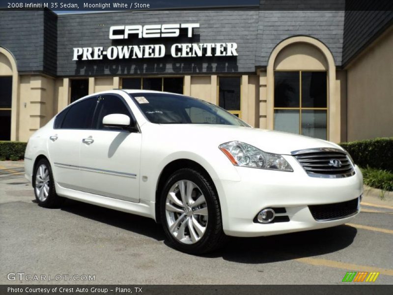 Moonlight White / Stone 2008 Infiniti M 35 Sedan
