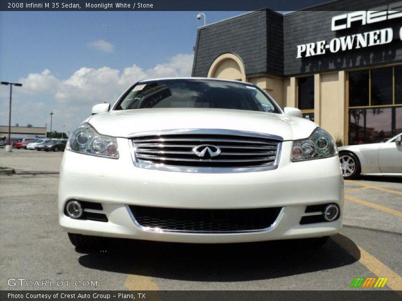 Moonlight White / Stone 2008 Infiniti M 35 Sedan