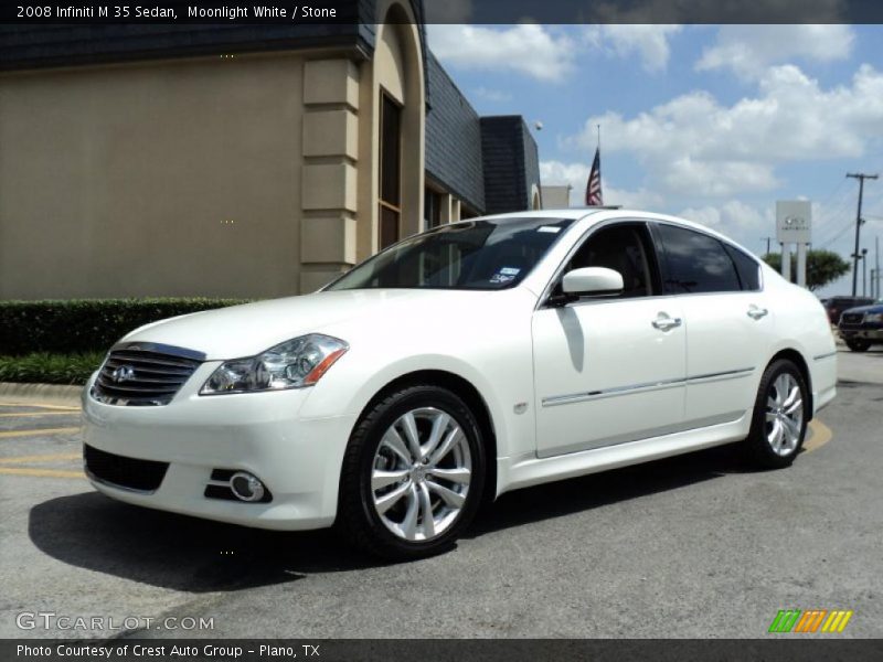 Moonlight White / Stone 2008 Infiniti M 35 Sedan