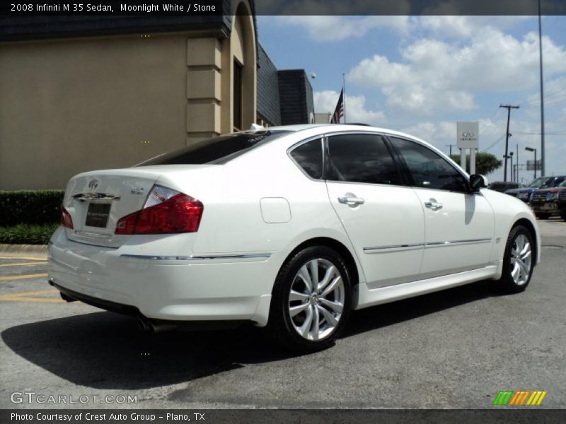 Moonlight White / Stone 2008 Infiniti M 35 Sedan
