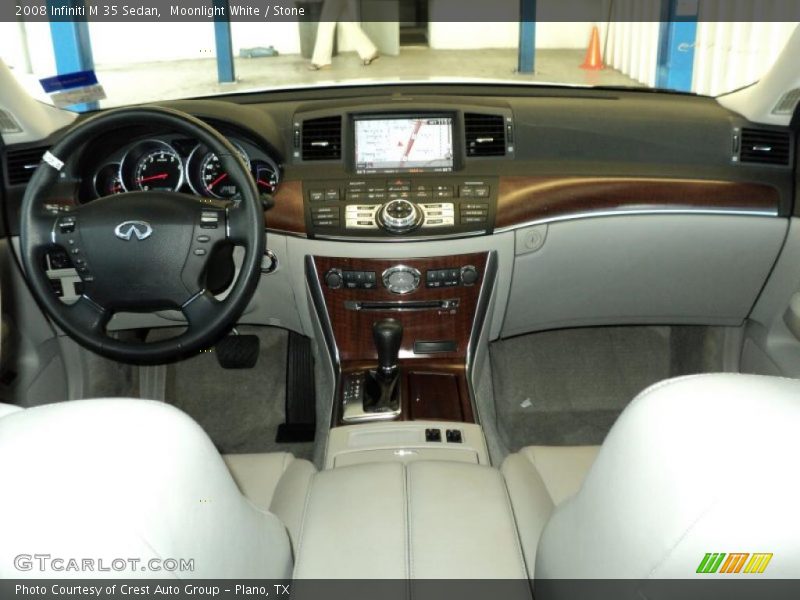 Moonlight White / Stone 2008 Infiniti M 35 Sedan