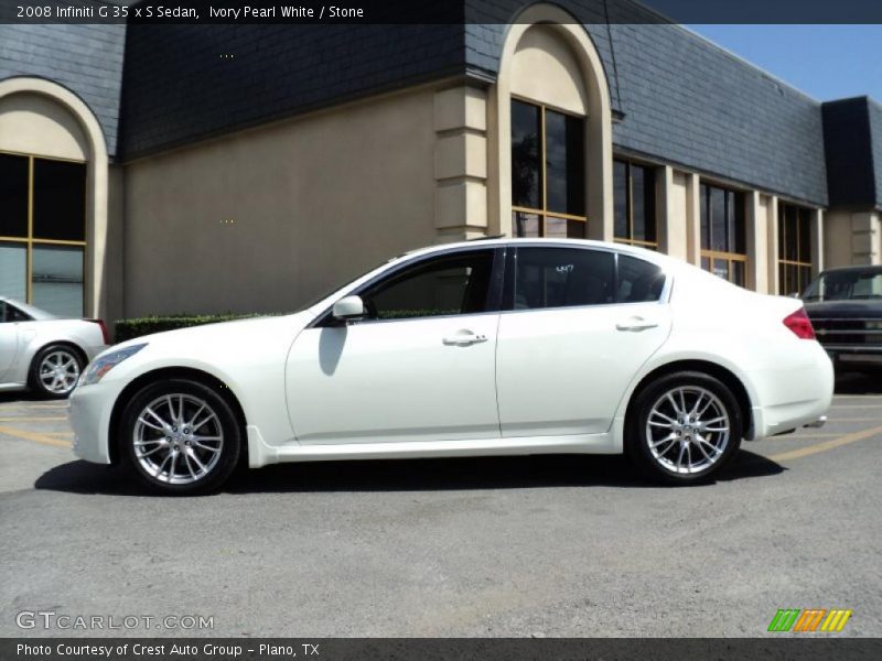 Ivory Pearl White / Stone 2008 Infiniti G 35 x S Sedan