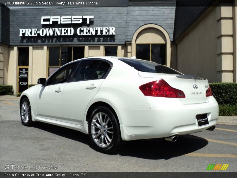 Ivory Pearl White / Stone 2008 Infiniti G 35 x S Sedan