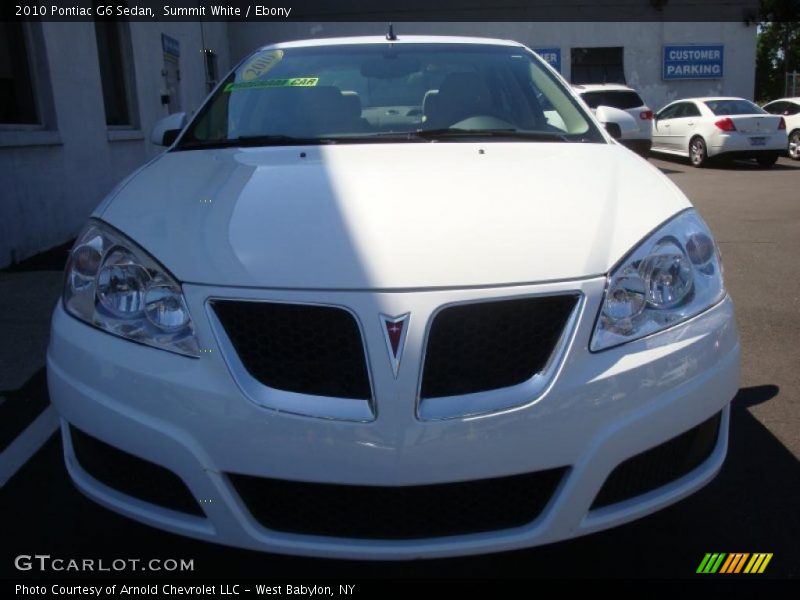 Summit White / Ebony 2010 Pontiac G6 Sedan