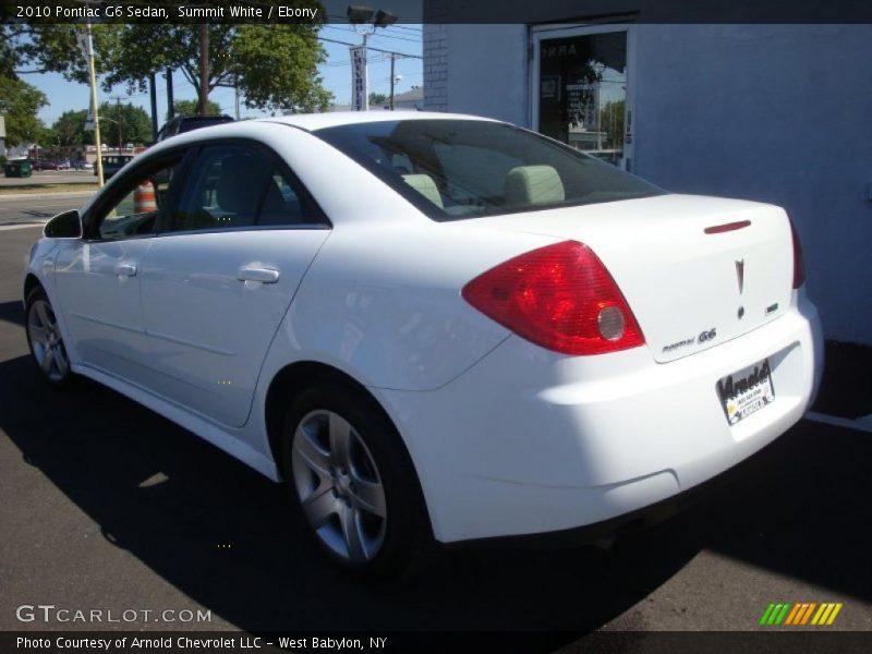 Summit White / Ebony 2010 Pontiac G6 Sedan