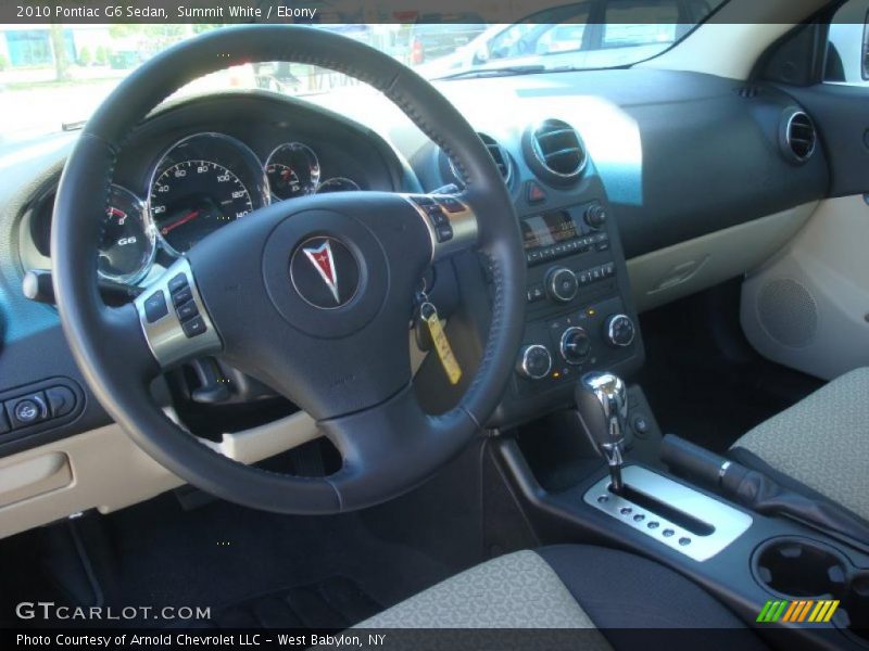 Summit White / Ebony 2010 Pontiac G6 Sedan