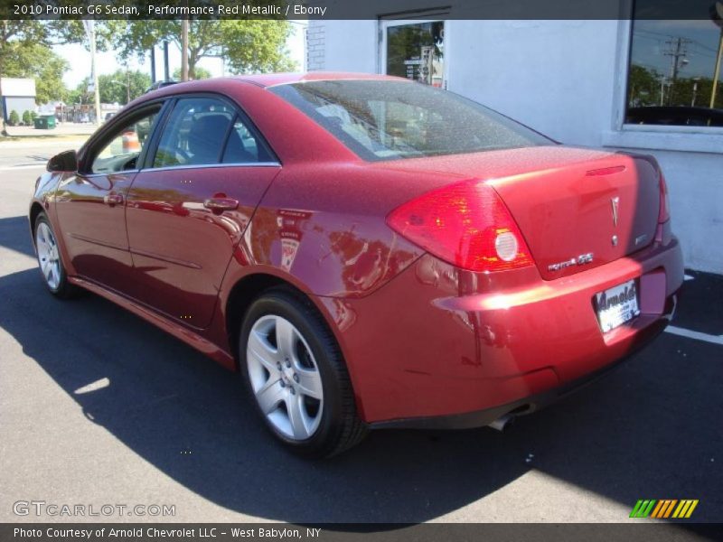 Performance Red Metallic / Ebony 2010 Pontiac G6 Sedan