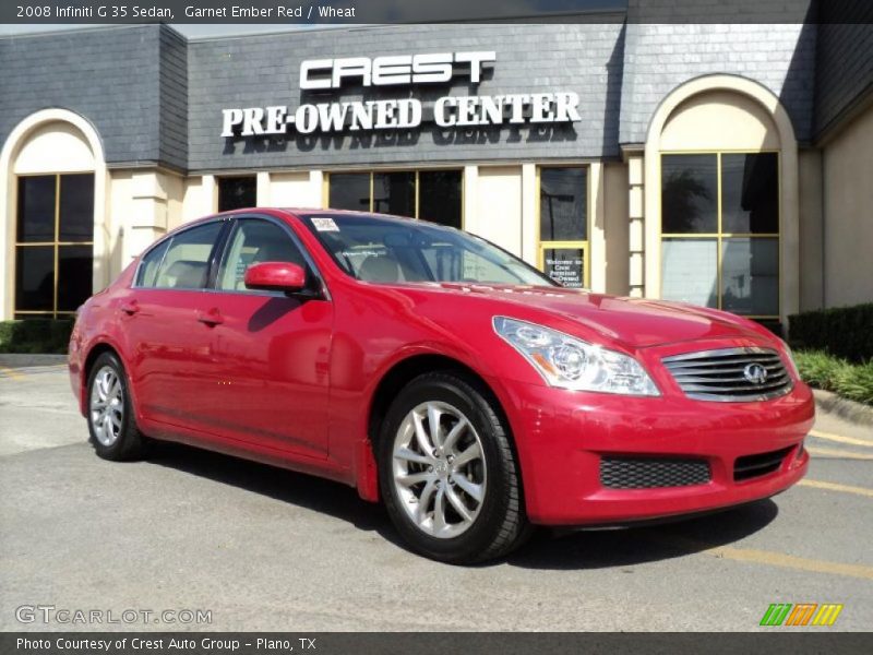 Garnet Ember Red / Wheat 2008 Infiniti G 35 Sedan