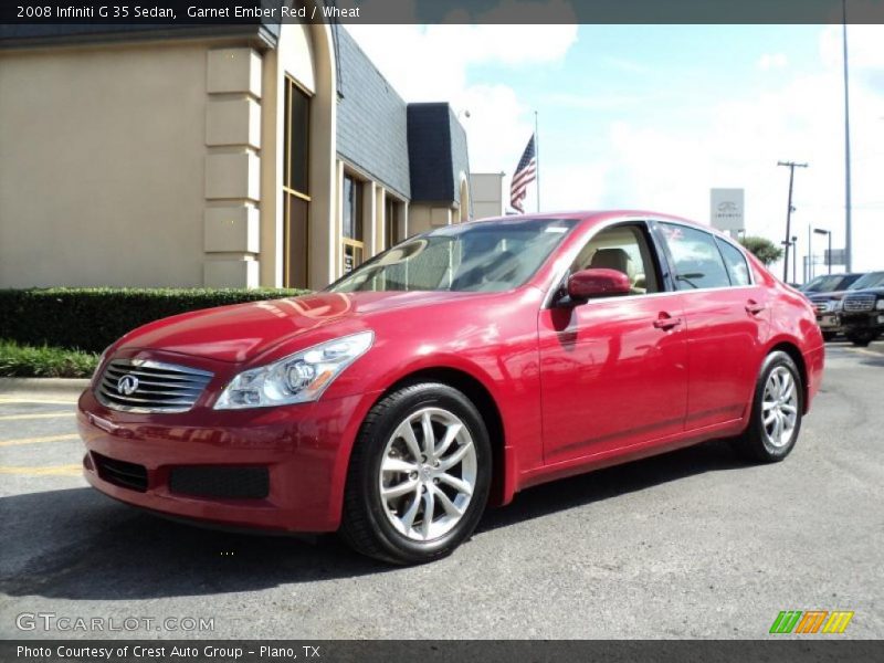 Garnet Ember Red / Wheat 2008 Infiniti G 35 Sedan