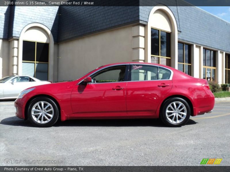 Garnet Ember Red / Wheat 2008 Infiniti G 35 Sedan