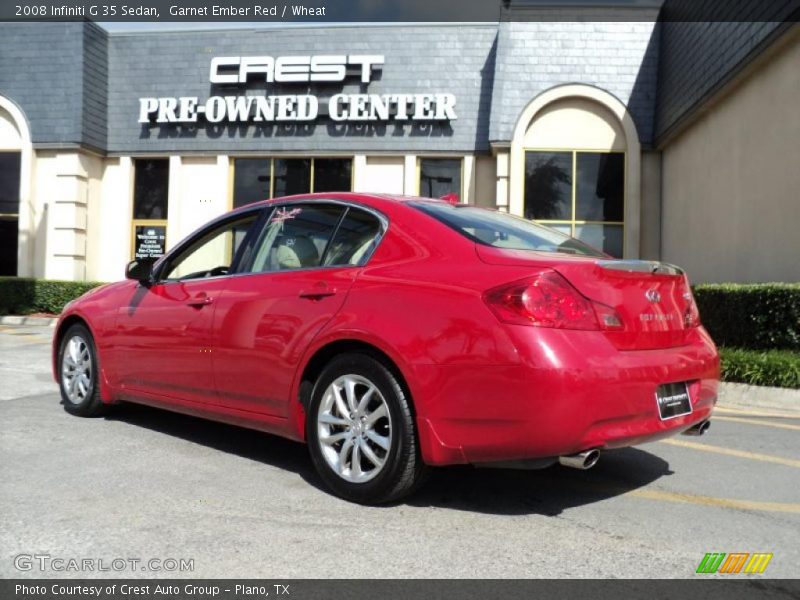 Garnet Ember Red / Wheat 2008 Infiniti G 35 Sedan