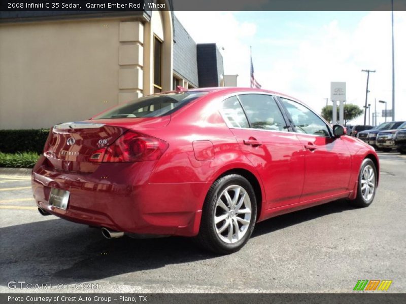 Garnet Ember Red / Wheat 2008 Infiniti G 35 Sedan