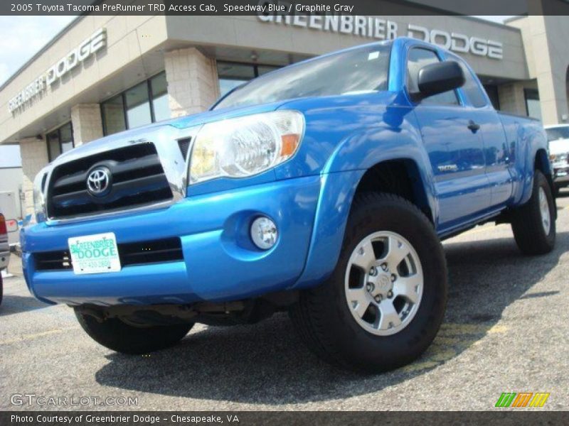 Speedway Blue / Graphite Gray 2005 Toyota Tacoma PreRunner TRD Access Cab