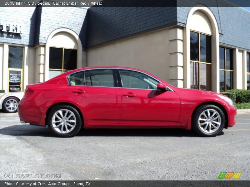 Garnet Ember Red / Wheat 2008 Infiniti G 35 Sedan