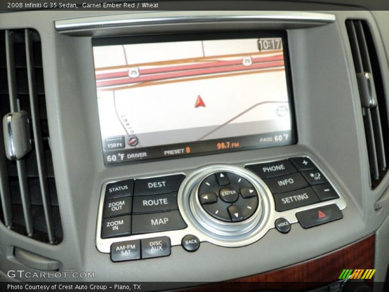 Garnet Ember Red / Wheat 2008 Infiniti G 35 Sedan