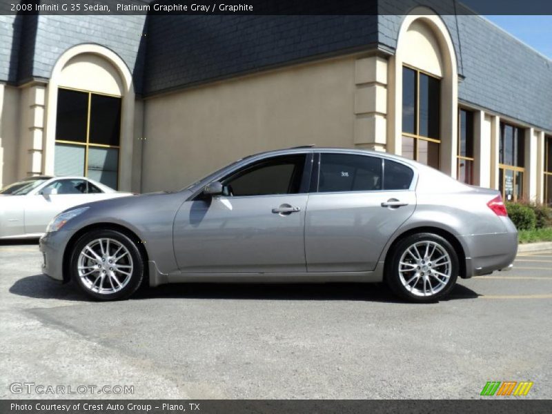 Platinum Graphite Gray / Graphite 2008 Infiniti G 35 Sedan