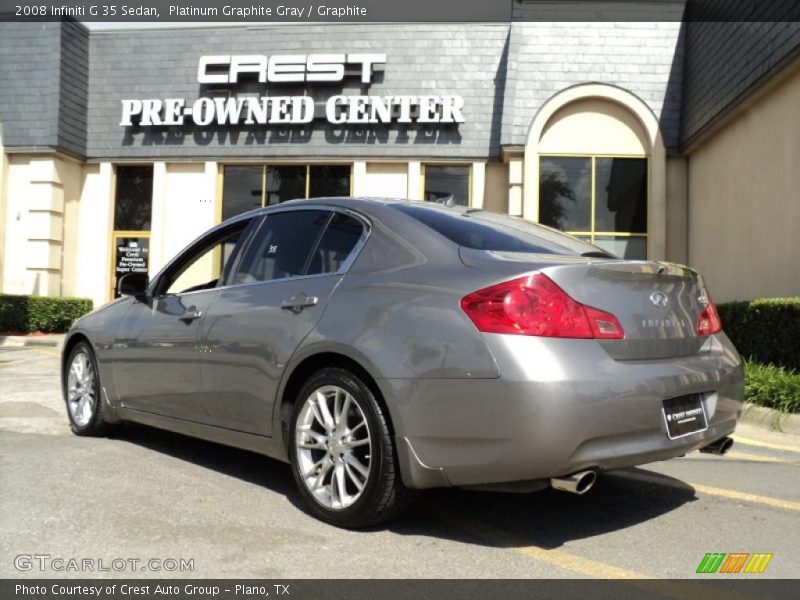 Platinum Graphite Gray / Graphite 2008 Infiniti G 35 Sedan