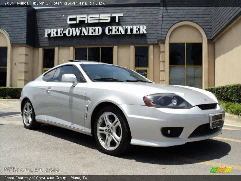 Sterling Silver Metallic / Black 2006 Hyundai Tiburon GT