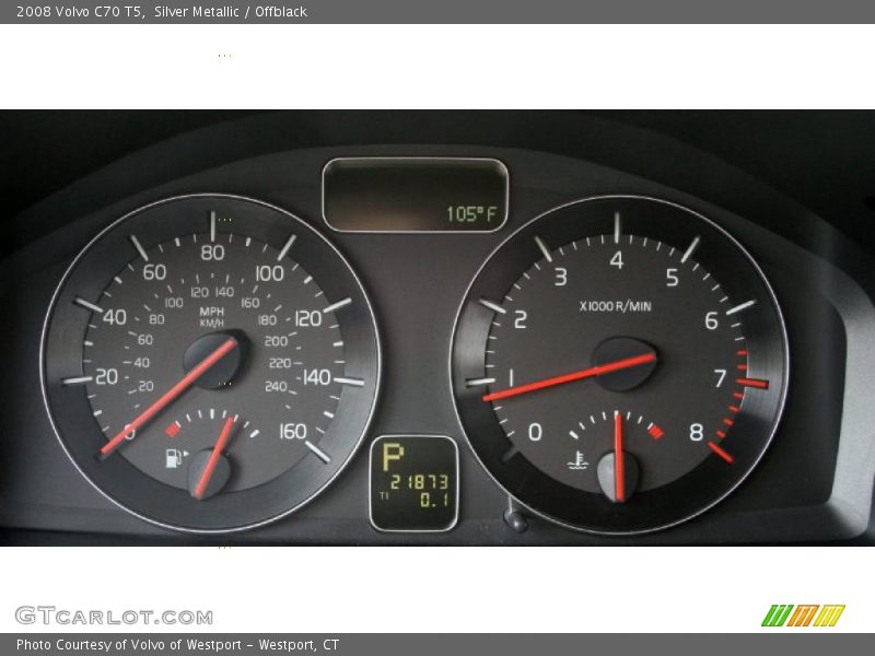 Silver Metallic / Offblack 2008 Volvo C70 T5