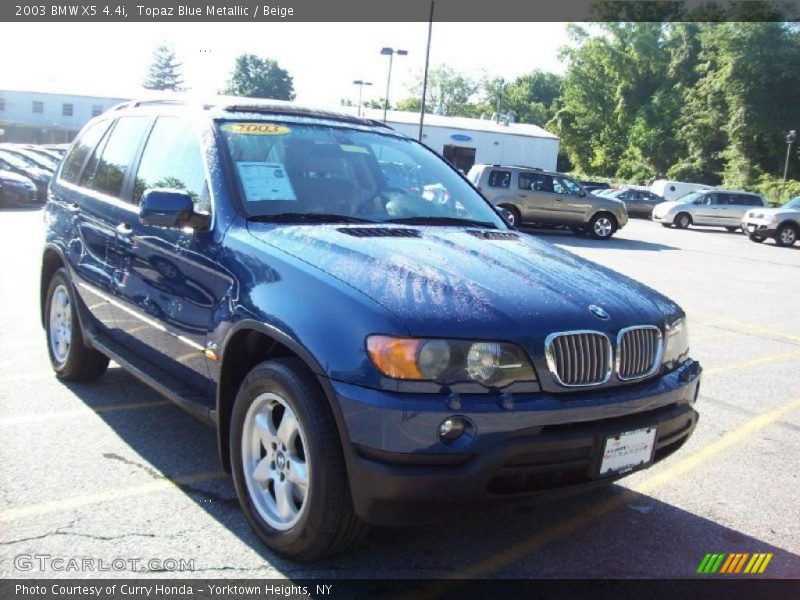 Topaz Blue Metallic / Beige 2003 BMW X5 4.4i