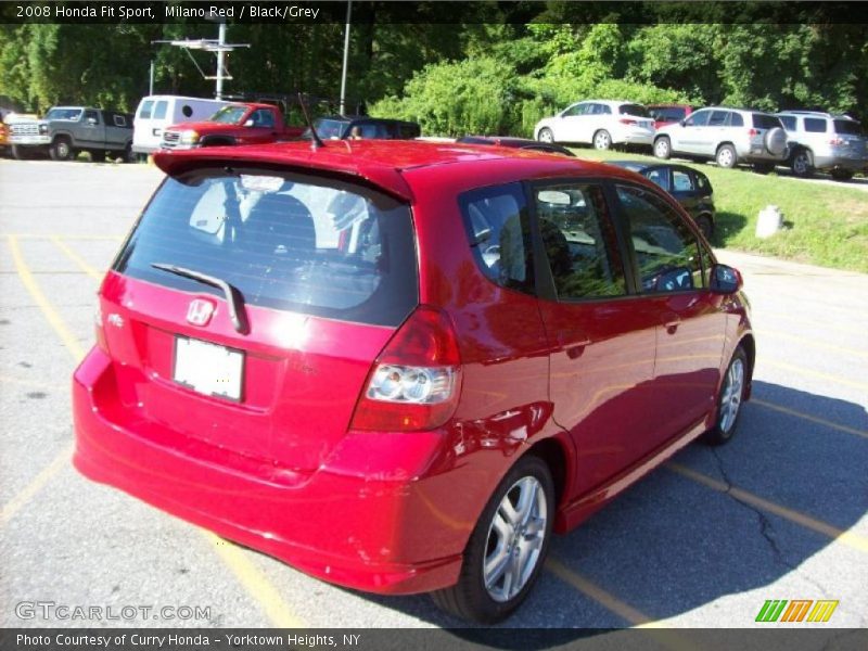 Milano Red / Black/Grey 2008 Honda Fit Sport