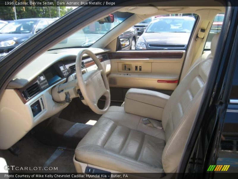 Dark Adriatic Blue Metallic / Beige 1996 Cadillac DeVille Sedan