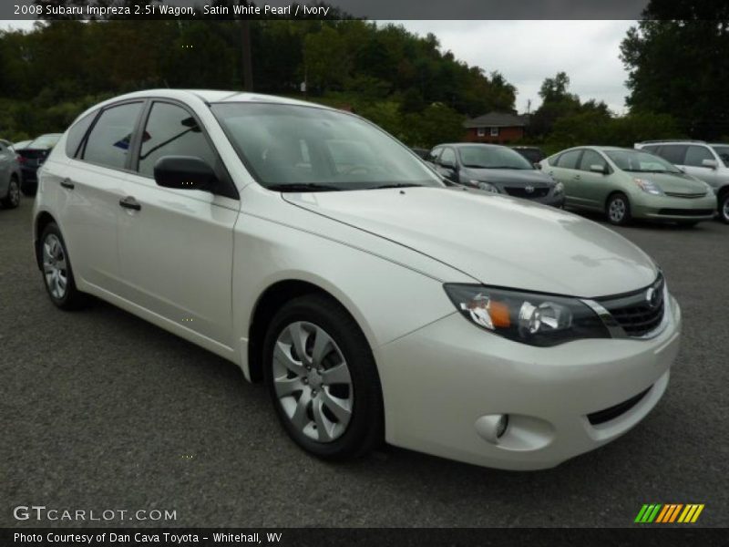 Satin White Pearl / Ivory 2008 Subaru Impreza 2.5i Wagon