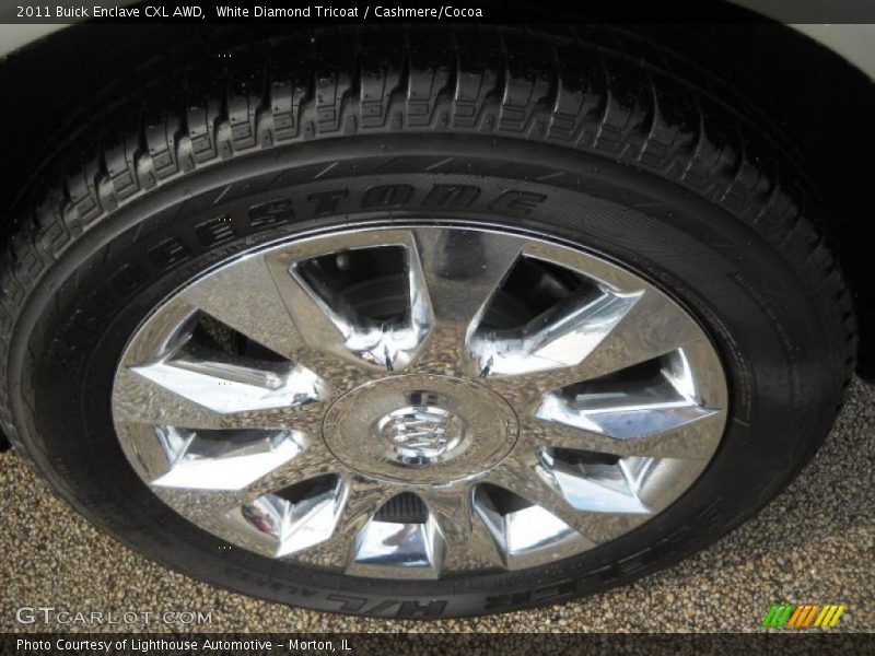 White Diamond Tricoat / Cashmere/Cocoa 2011 Buick Enclave CXL AWD
