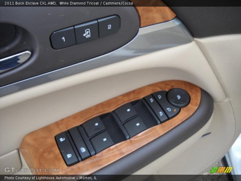 White Diamond Tricoat / Cashmere/Cocoa 2011 Buick Enclave CXL AWD