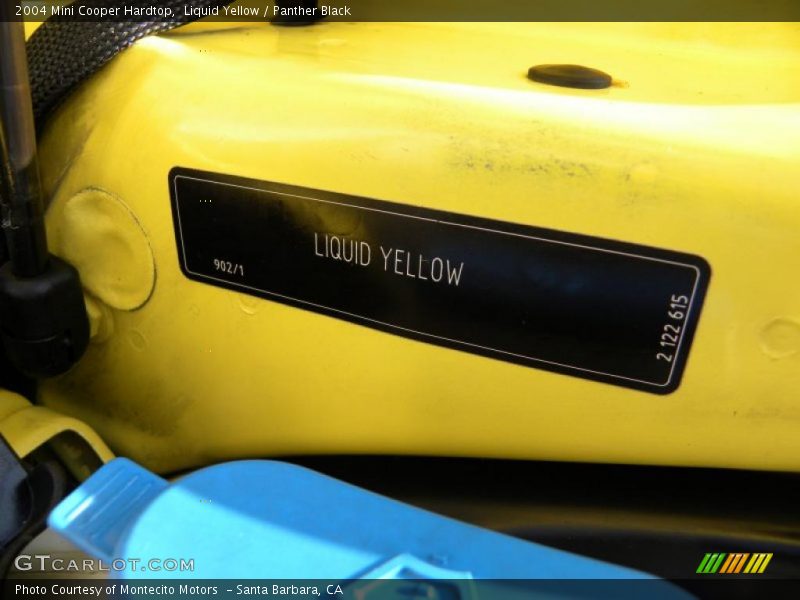 Liquid Yellow / Panther Black 2004 Mini Cooper Hardtop