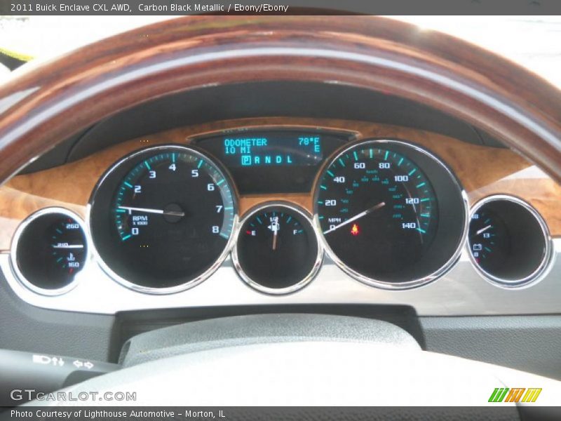 Carbon Black Metallic / Ebony/Ebony 2011 Buick Enclave CXL AWD