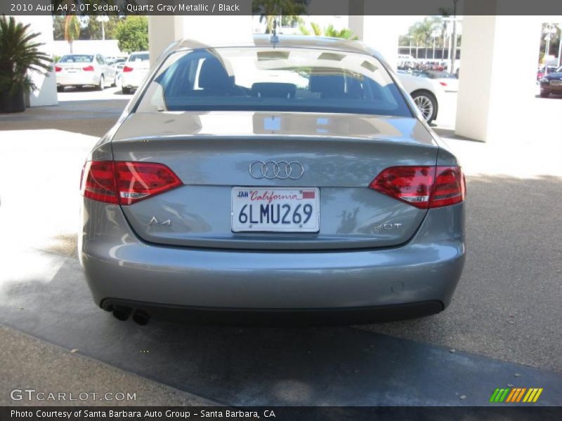 Quartz Gray Metallic / Black 2010 Audi A4 2.0T Sedan