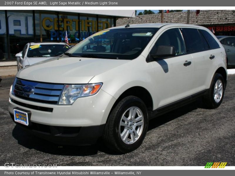 Light Sage Metallic / Medium Light Stone 2007 Ford Edge SE AWD