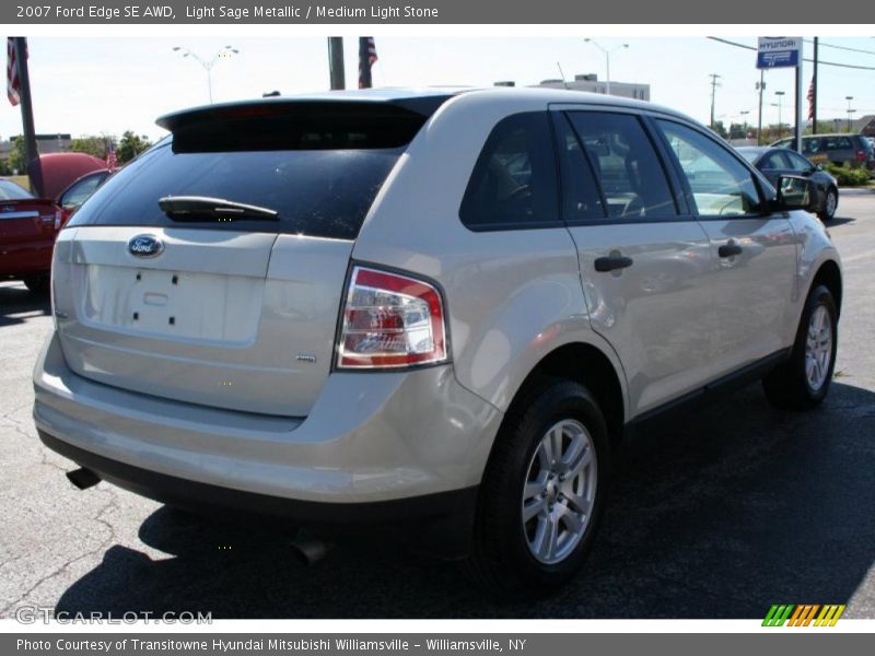 Light Sage Metallic / Medium Light Stone 2007 Ford Edge SE AWD