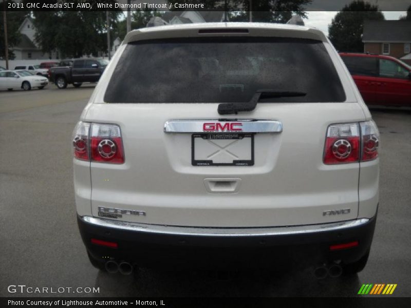White Diamond Tintcoat / Cashmere 2011 GMC Acadia SLT AWD